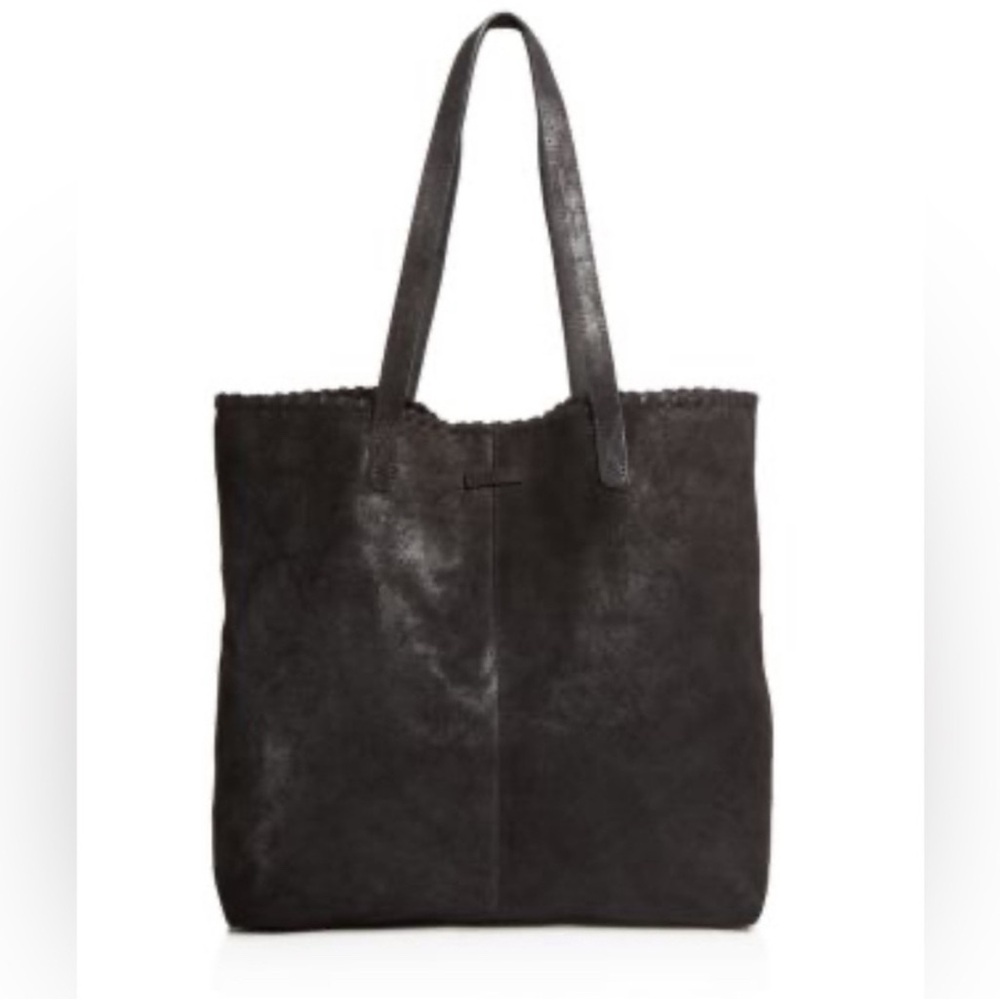 Toms Classic Black Suede Soft Tote Bag